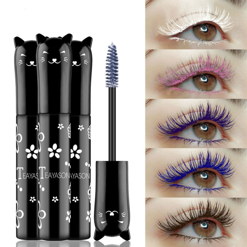 Eyes - Professional Makeup Mascara - Waterproof, Curling, Lengthening - Blue Purple Color Mascara