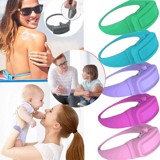 Hand Sanitizer Disinfectant Sub-packing Silicone Bracelet Wristband Hand Dispenser Wearable Hand Sanitizer Dispenser Pumps