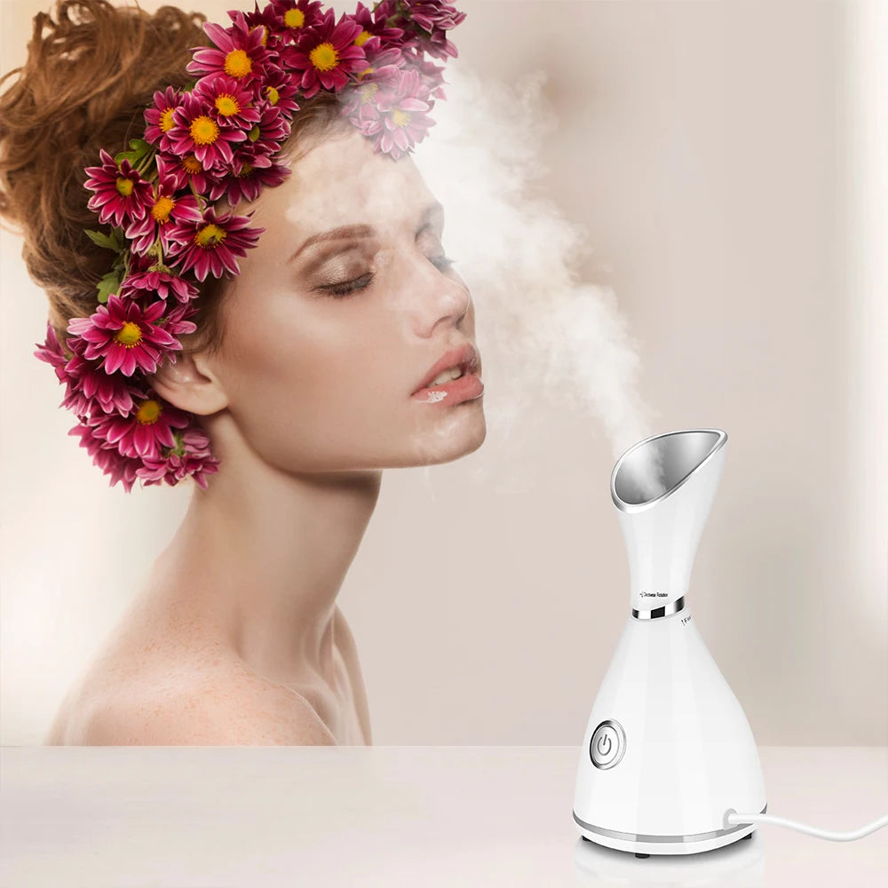 Facial Steamer, Nano Ionic Facial Deep Cleaning, Beauty Face Steam Device