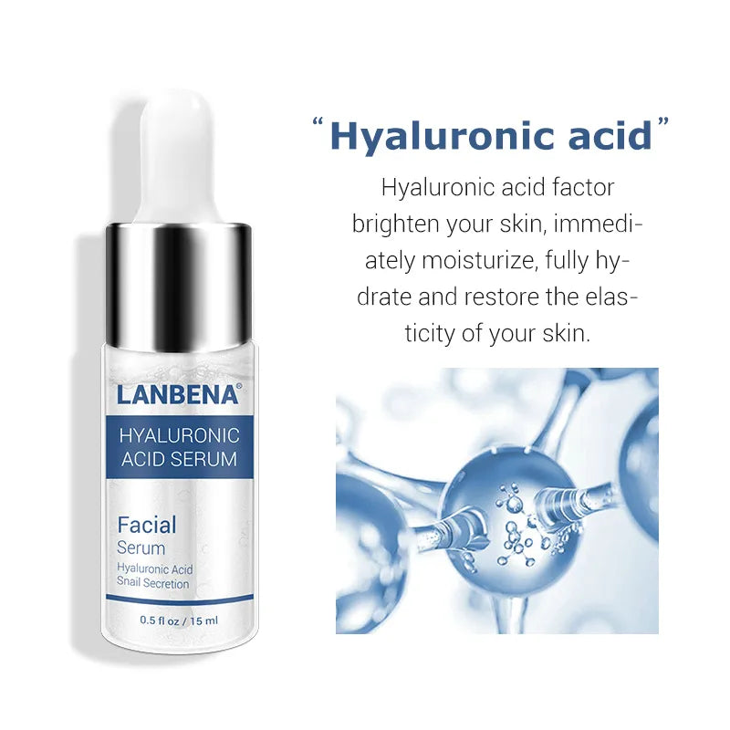 5 LANBENA - Hyaluronic Acid Serum, Moisturizing, Skin Care Repair, Brightening, Anti-Aging/ Winkles 15ml  (SALE $7.70 each)