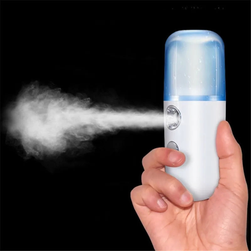 USB PORTABLE HUMIDIFIER - Rechargeable Nano Mist Sprayer, Facial  Nebulizer Steamer, Moisturizing Beauty Skin Care Tools