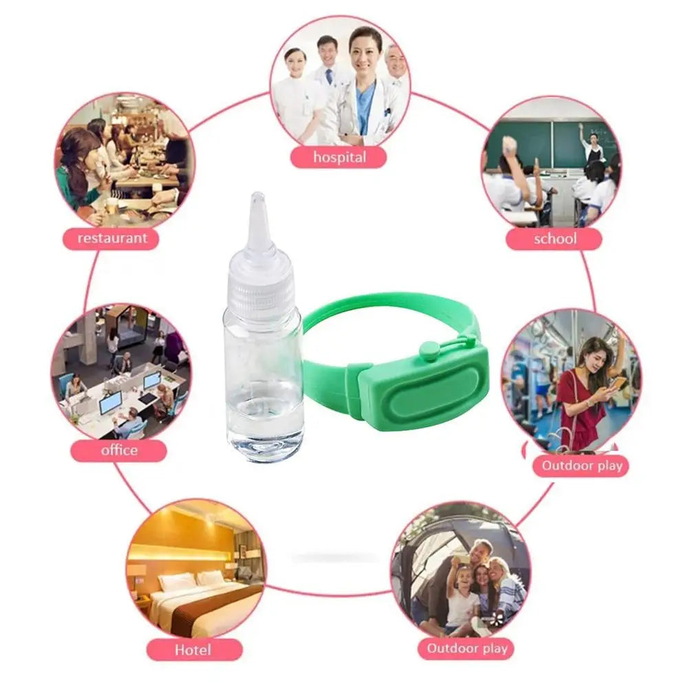 Hand Sanitizer Disinfectant Sub-packing Silicone Bracelet Wristband Hand Dispenser Wearable Hand Sanitizer Dispenser Pumps