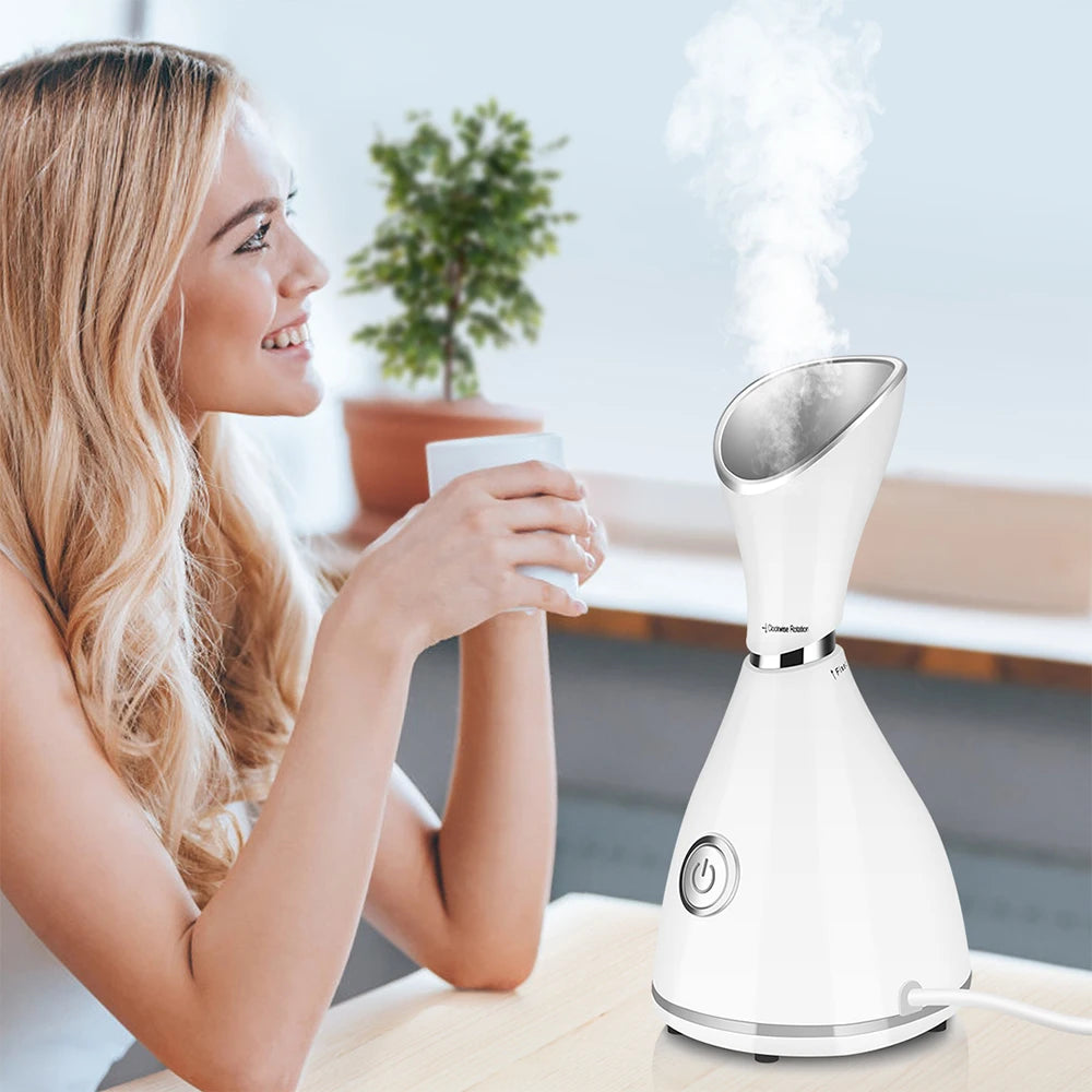 Facial Steamer, Nano Ionic Facial Deep Cleaning, Beauty Face Steam Device