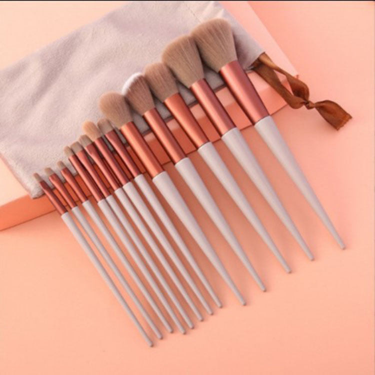 13Pcs Makeup Brush Set - Make Up Concealer Brush, Blush Powder Brush, Eye Shadow Highlighter Foundation Brush - Cosmetic Beauty Tools